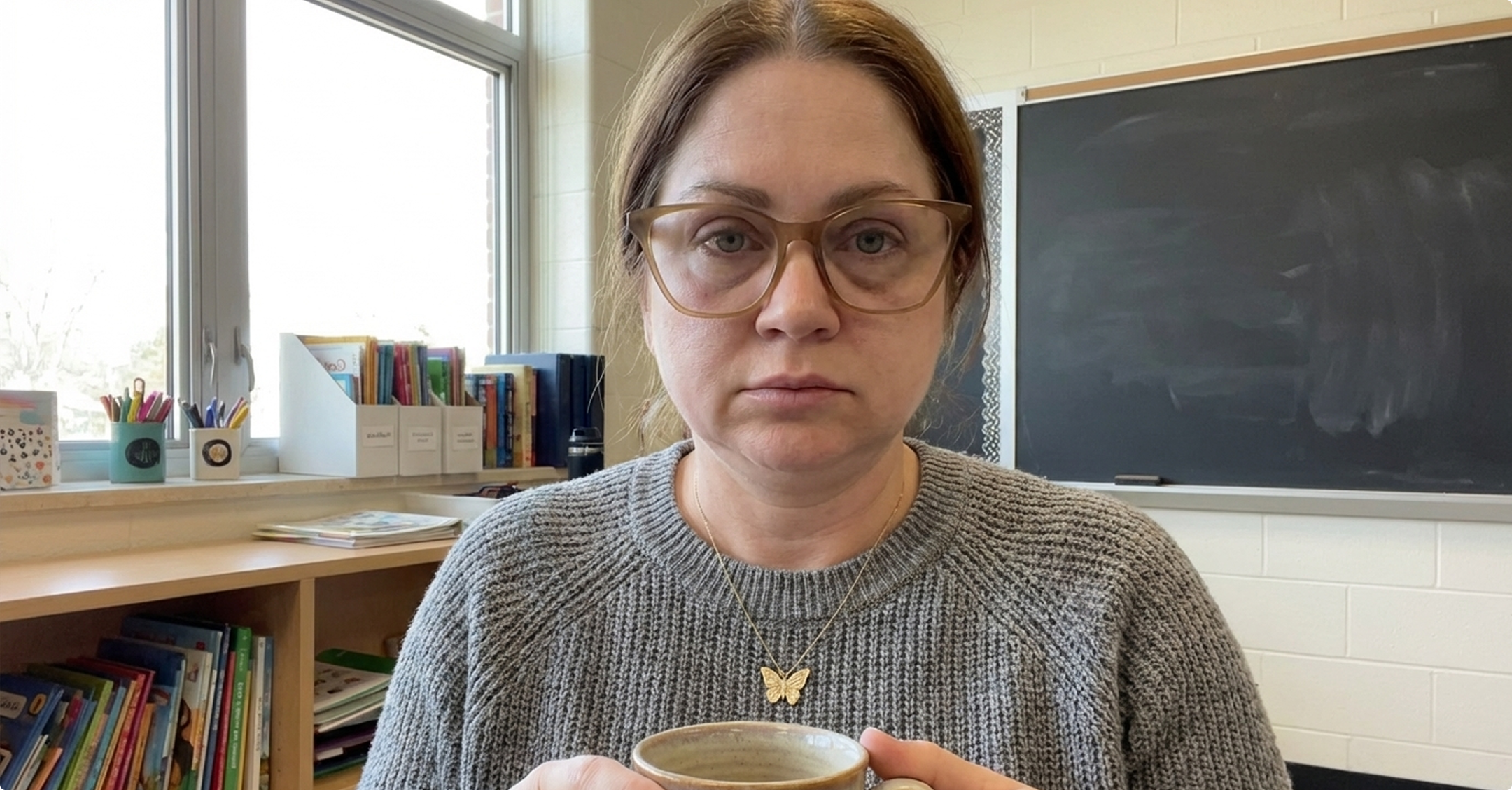 Person holding a mug