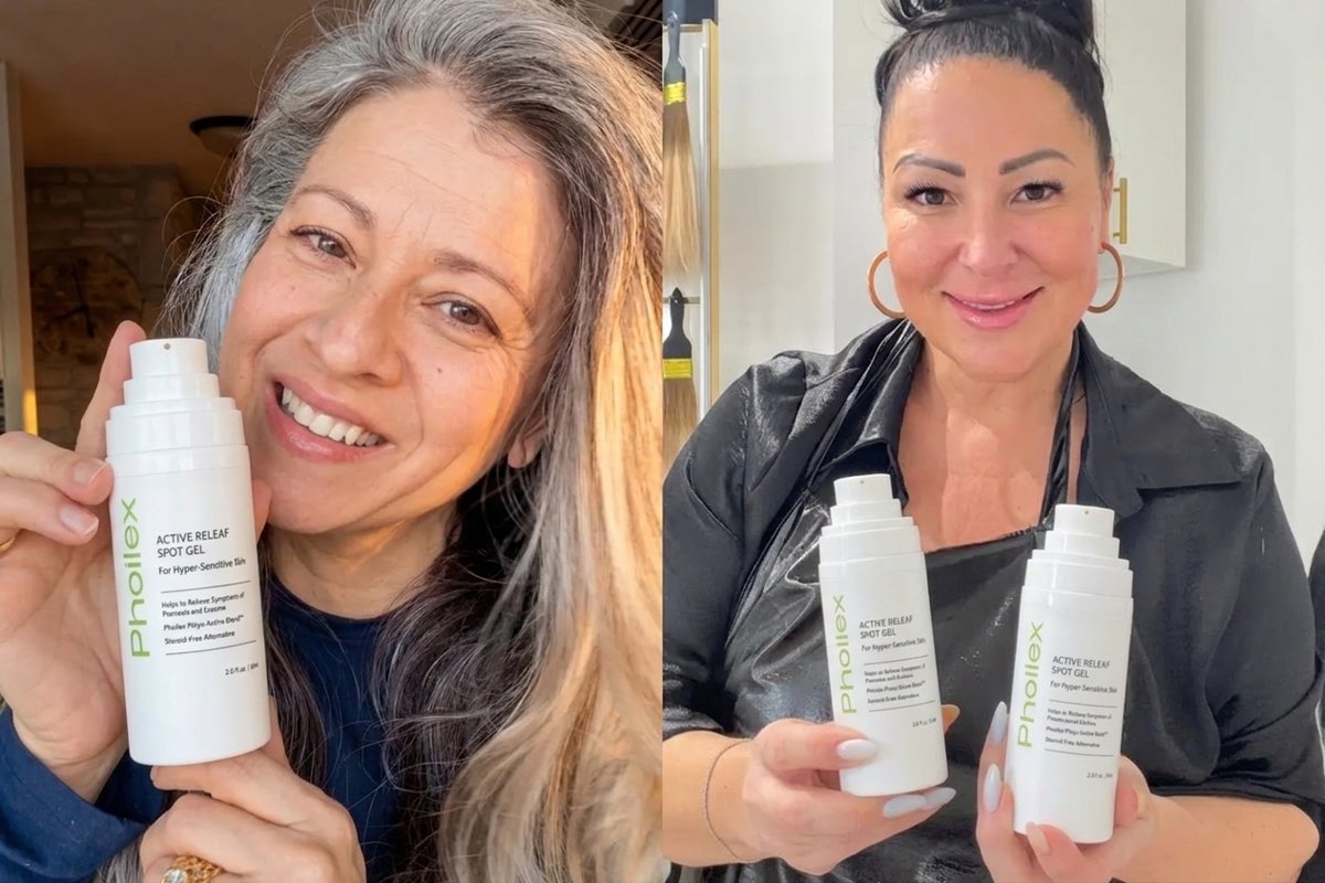 People with calm, clear skin holding the Active ReLeaf Spot Gel