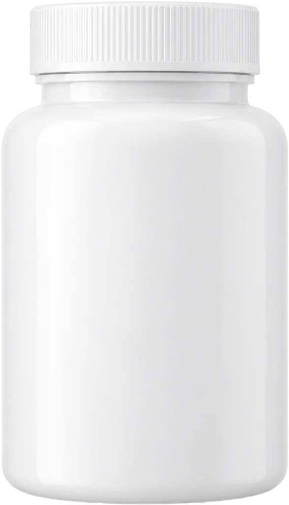 A generic unbranded white bottle