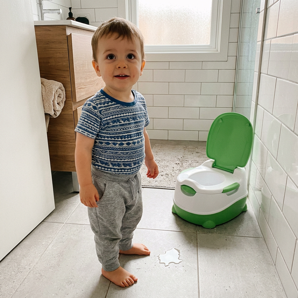Toddler on potty